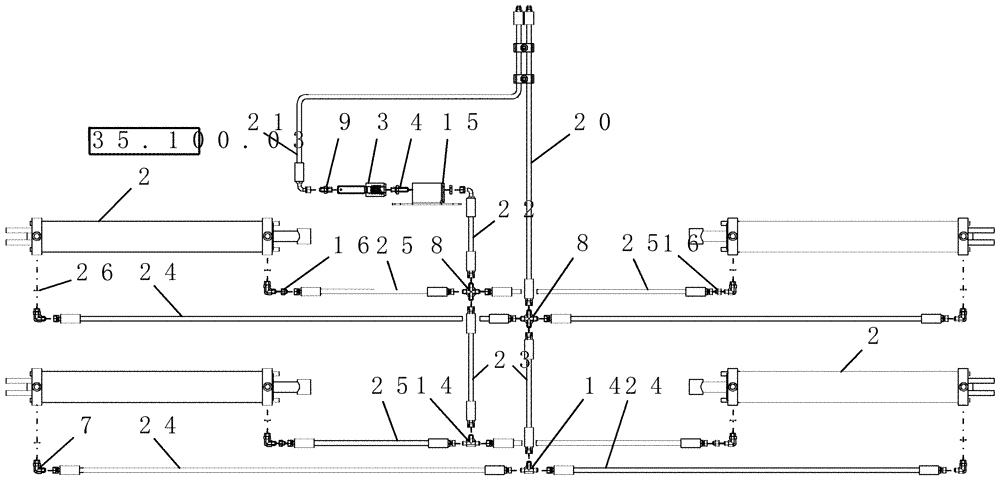 Схема запчастей Case IH 40 - (35.116.02) - WING LIFT HYDRAULICS SCHEMATIC (35) - HYDRAULIC SYSTEMS