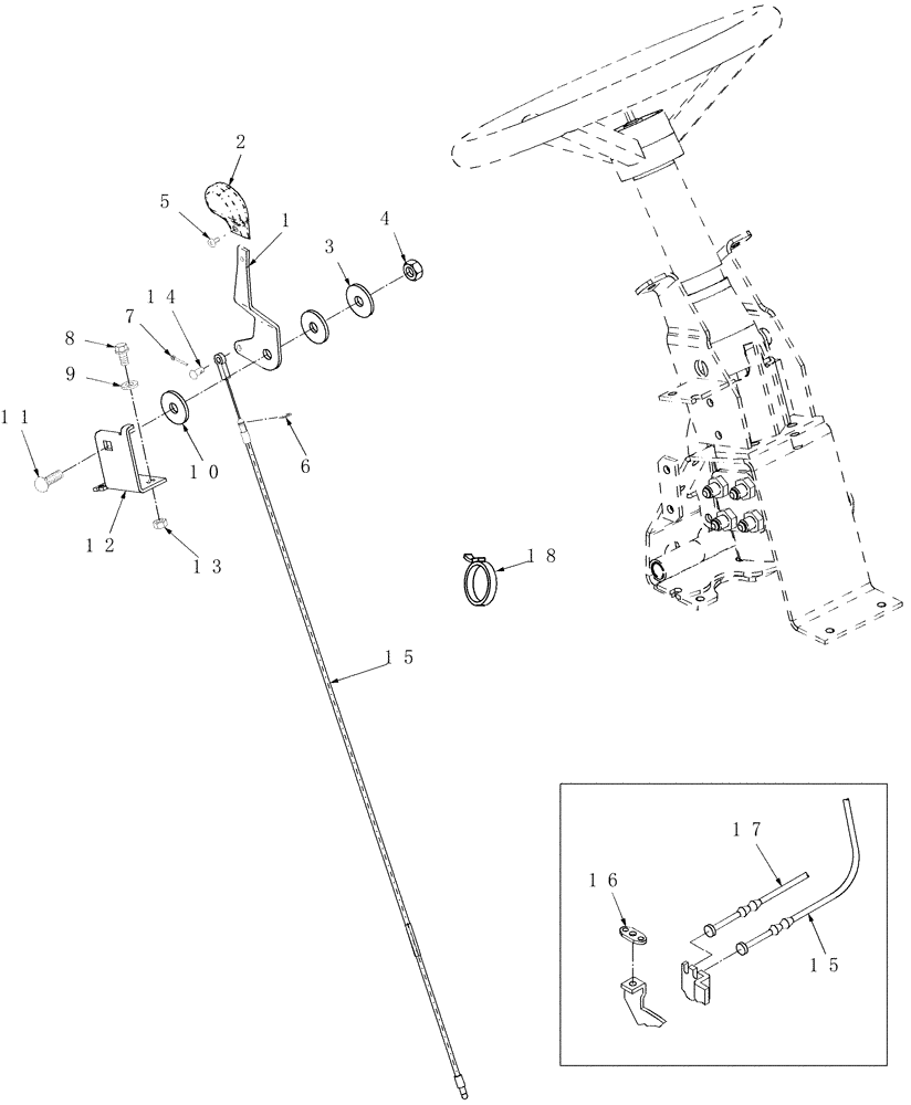 Схема запчастей Case IH FARMALL 31 - (02.09) - THROTTLE CONTROLS - HAND HST (02) - ENGINE EQUIPMENT