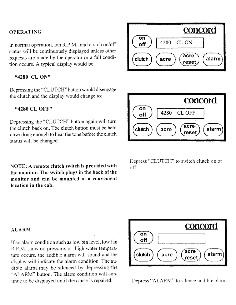Схема запчастей Case IH 3400 - (C25) - OPERATING/ALARM 