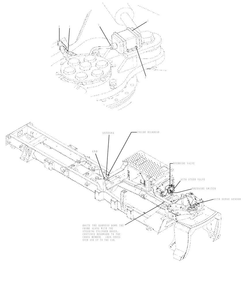 Схема запчастей Case IH TITAN 3020 - (10-021) - ACCUGUIDE ELECTRIC PACKAGE, FRAME Options