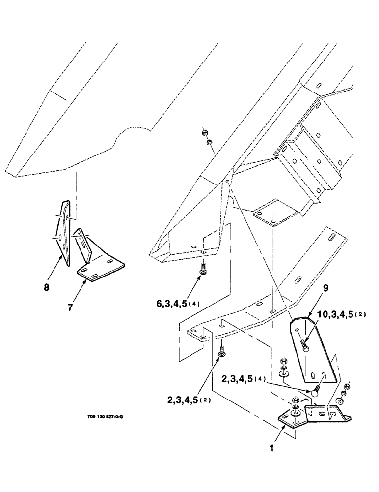 Схема запчастей Case IH 8820 - (7-4) - SICKLE HEAD GUARD ASSEMBLY (58) - ATTACHMENTS/HEADERS