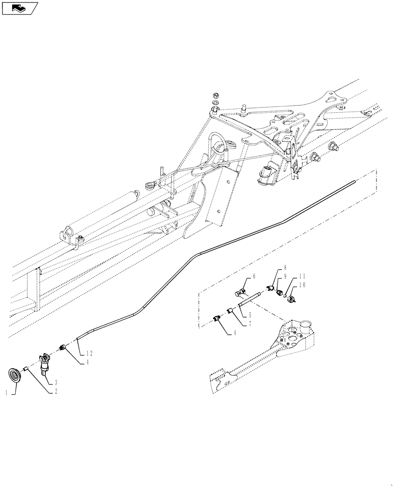 Схема запчастей Case IH 4430 - (40.910.61) - FENCE ROW, LO-FLOW, 120 BOOM (40 ) - PLUMBING