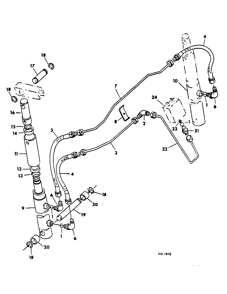 Схема запчастей Case IH DUAL - (C-42) - DUAL AUGER, HEADER HYDRAULIC LIFT SYSTEM, WITH LH MASTER AND 