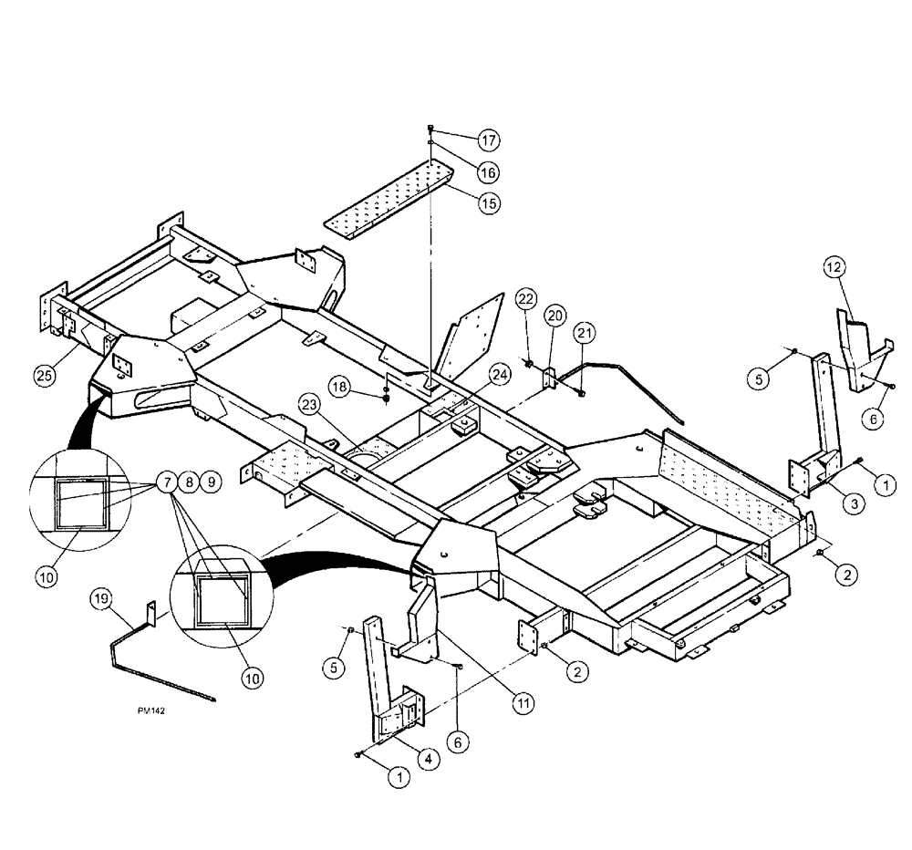 Схема запчастей Case IH SPX3185 - (04-002) - SUSPENSION & FRAME - FRAME ASSEMBLY Suspension & Frame