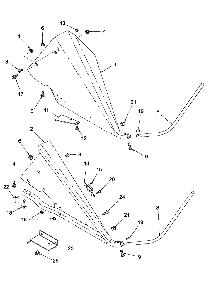 Схема запчастей Case IH 1010 - (09D-05) - DIVIDERS BSN JJC0303999 (09) - CHASSIS/ATTACHMENTS