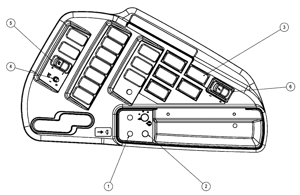 Схема запчастей Case IH FLX3010 - (01-050) - RH CONSOLE ELECTRIC, CHASSIS (10) - CAB