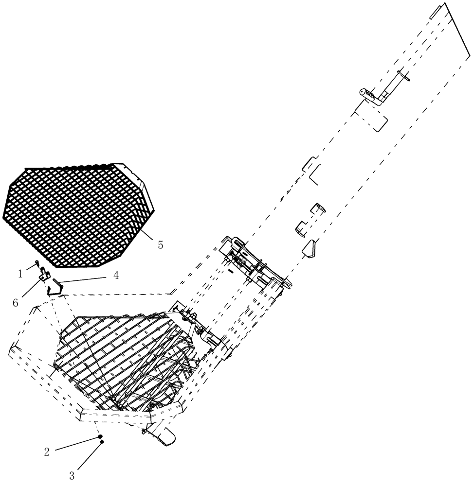 Схема запчастей Case IH ADX2180 - (L.40.D[07]) - AUGER - SMALL MESH SCREEN OPTION L - Field Processing