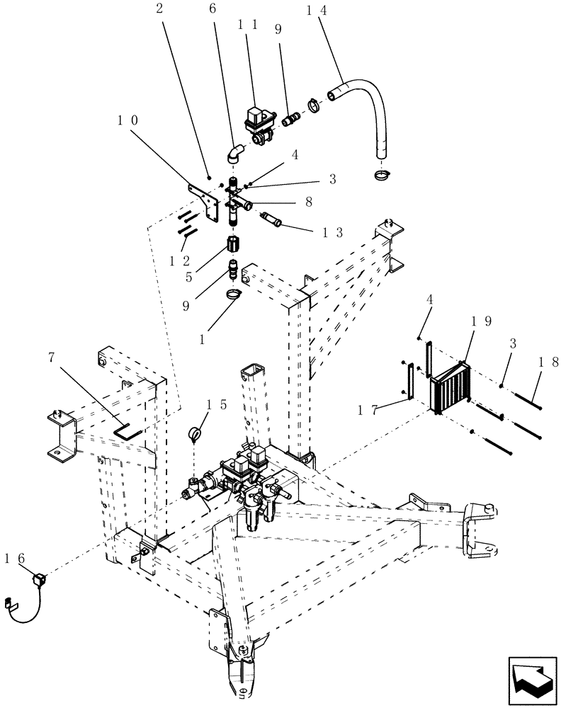 Схема запчастей Case IH SRX100 - (A.30.A[02]) - OPTION - WHEELED BOOM FLEXCONTROL ELECTRONICS A - Distribution Systems