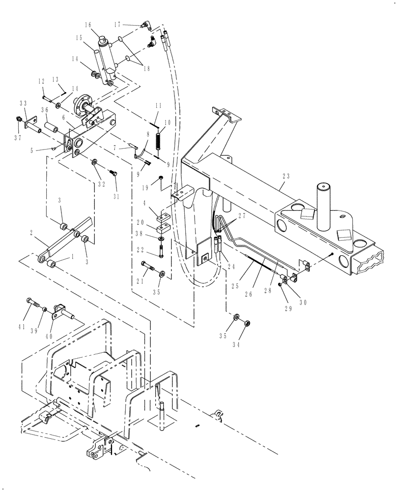 Схема запчастей Case IH DCX131F - (12.07) - TRAIL FRAME, RIGHT SIDE (12) - MAIN FRAME