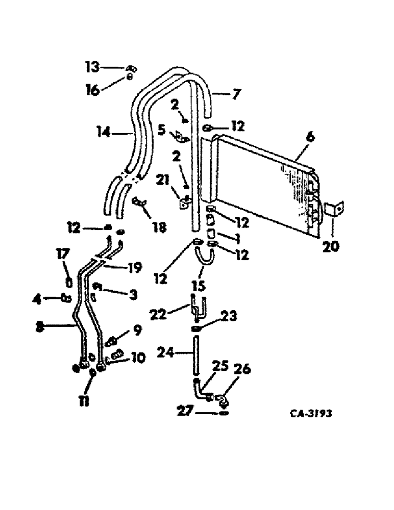 Схема запчастей Case IH 966 - (06-04) - COOLING, OIL COOLER AND CONNECTIONS, GEAR DRIVE TRACTORS Cooling