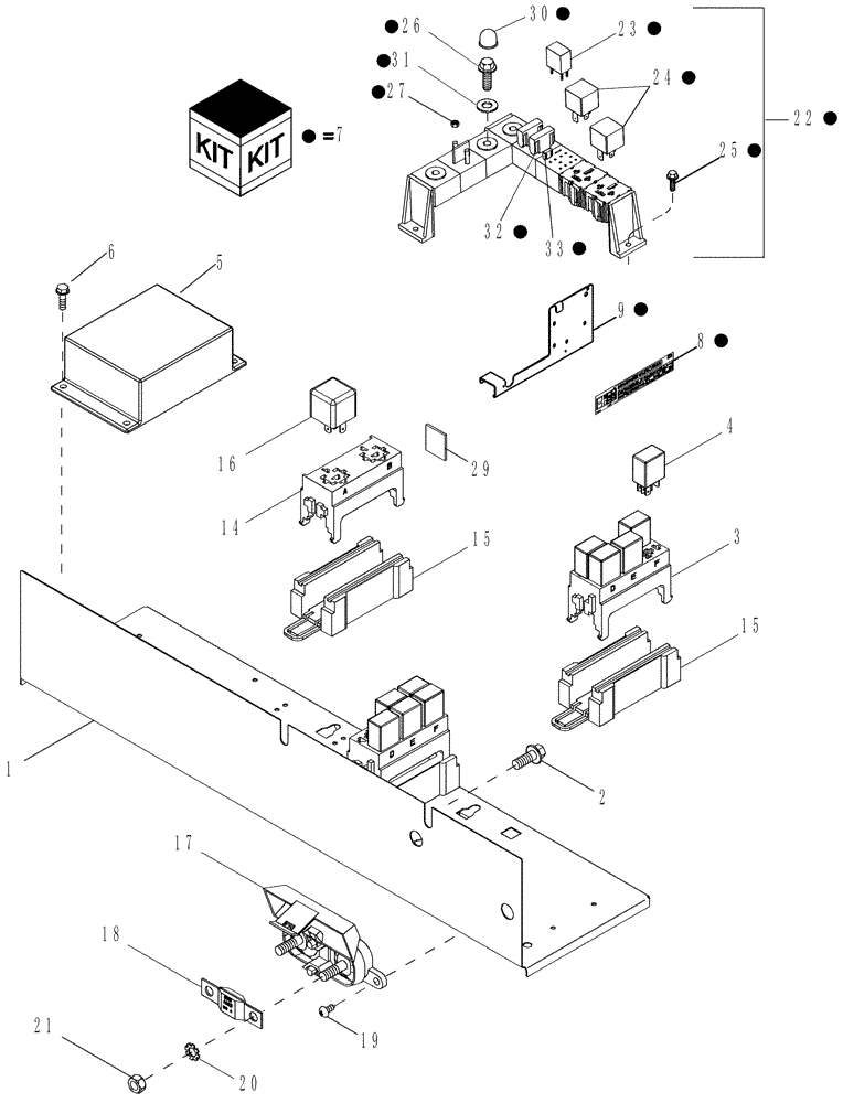 Схема запчастей Case IH MX245 - (04-16) - ELECTRICAL COMPONENT MOUNTING - ASN Z7RZ05917 (04) - ELECTRICAL SYSTEMS