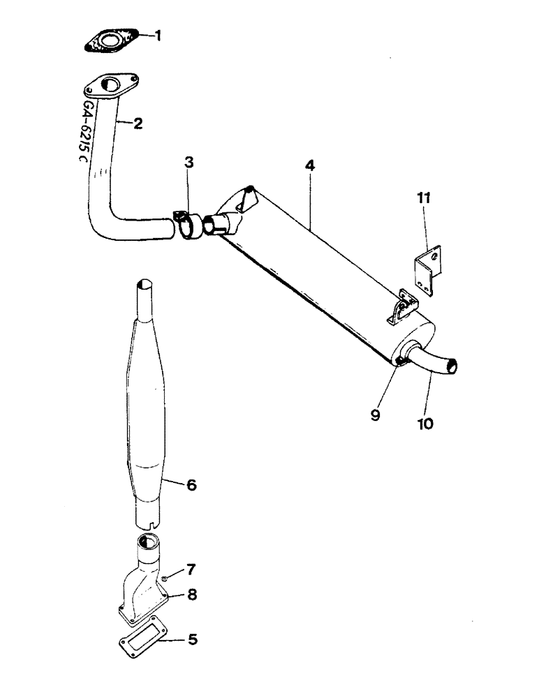 Схема запчастей Case IH 433 - (12-12) - EXHAUST - 433/533/633 - Power