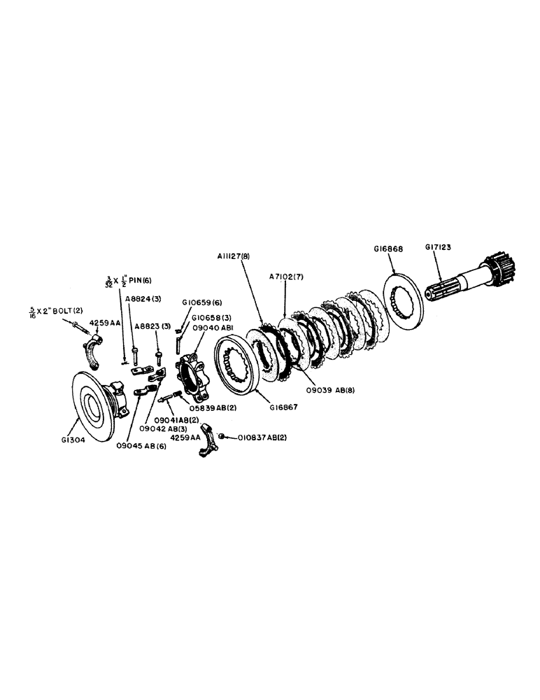 Схема запчастей Case IH 600B-SERIES - (102) - INDEPENDENT P.T.O. CLUTCH (06) - POWER TRAIN