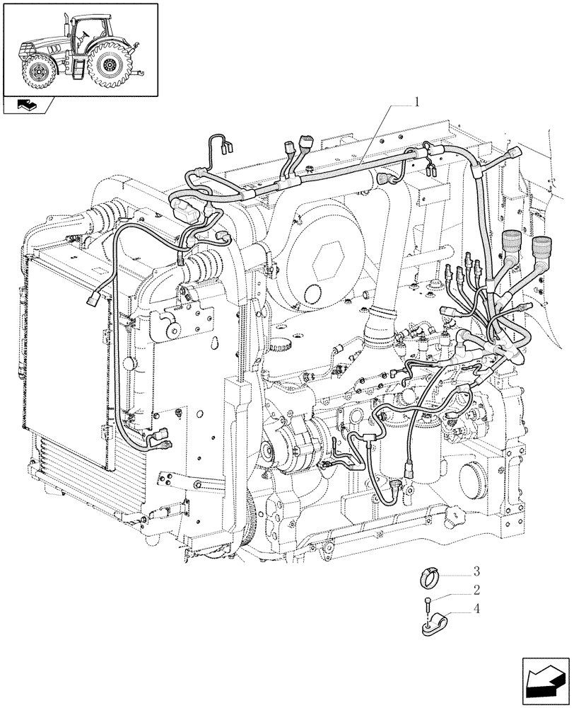 Схема запчастей Case IH PUMA 225 - (1.75.4[01]) - FRONT MAIN CABLE (06) - ELECTRICAL SYSTEMS