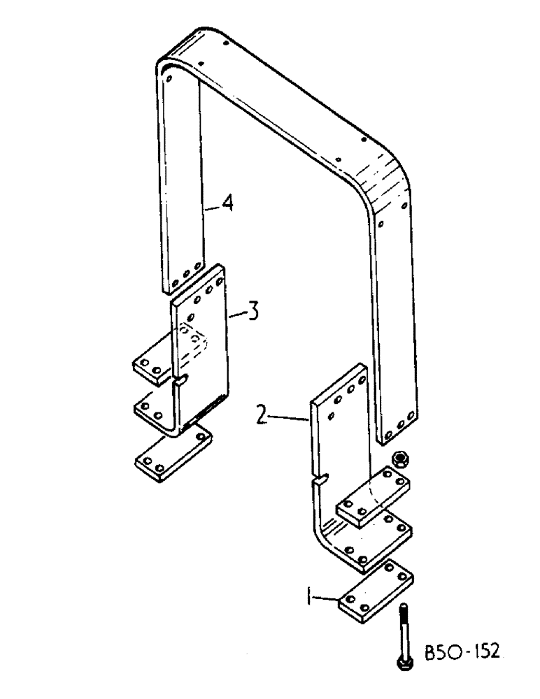 Схема запчастей Case IH 884 - (13-15) - PROTECTIVE FRAME (05) - SUPERSTRUCTURE