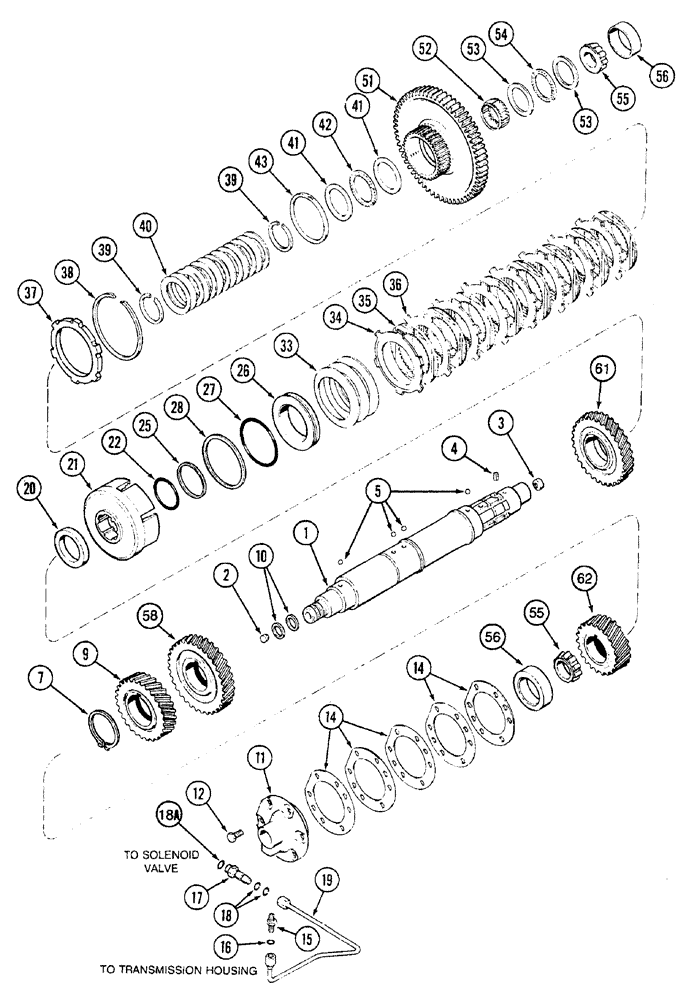 Схема запчастей Case IH 7250 - (6-012) - TRANSMISSION SPEED, COUNTERSHAFT WITH CREEPER (06) - POWER TRAIN