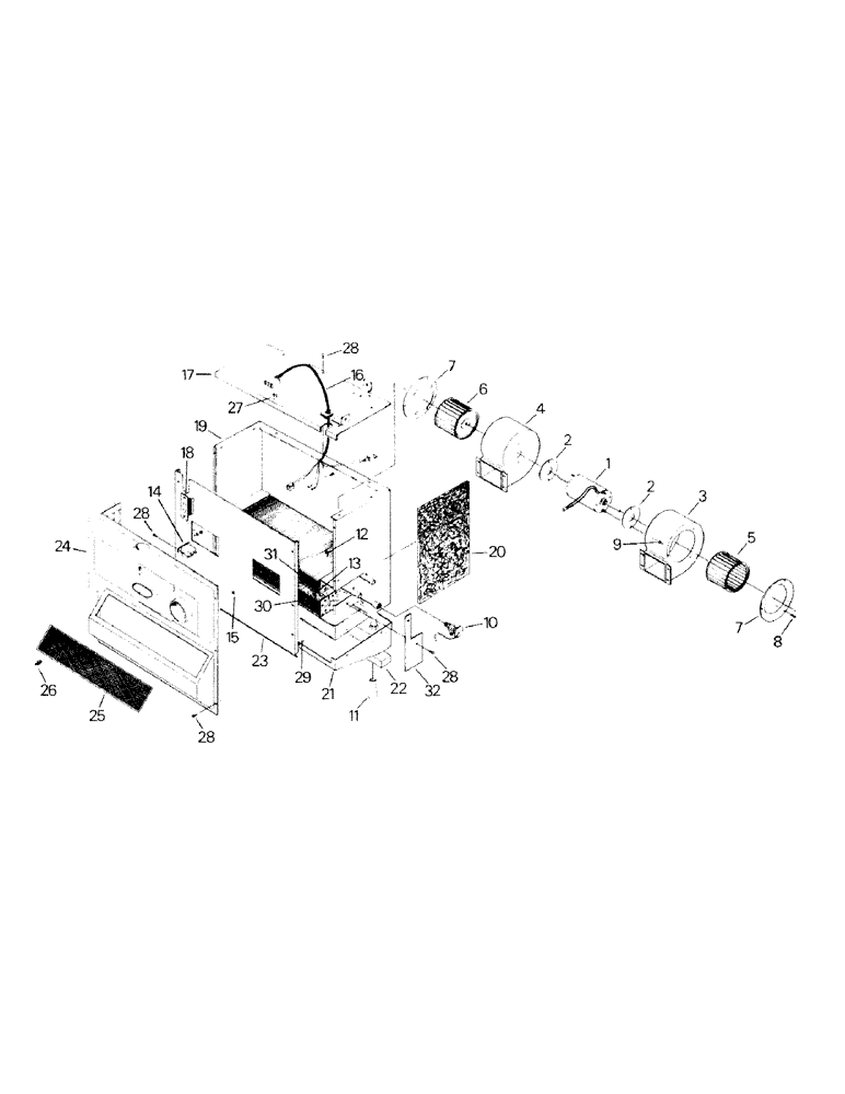 Схема запчастей Case IH KM-225 - (03-02B) - A/C AND HEATER MODULE ASSEMBLY, LATER STYLE, ASN 3337, 11/15/83 (03) - Climate Control