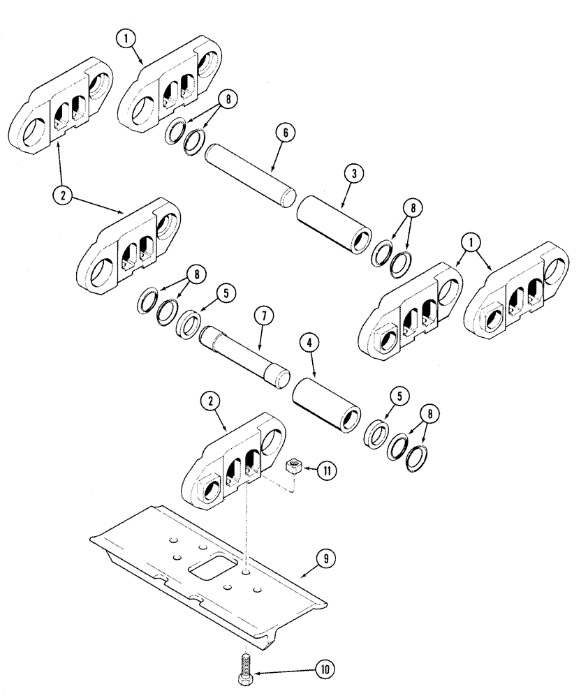 Схема запчастей Case IH 2388 - (06-28) - TRACK - CHAINS (03) - POWER TRAIN