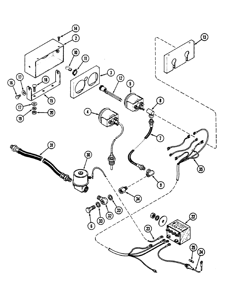 Схема запчастей Case IH 2390 - (4-143) - ENGINE AUTOMATIC SHUTOFF KIT (04) - ELECTRICAL SYSTEMS