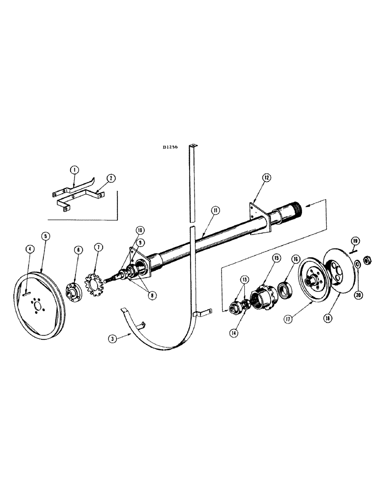 Схема запчастей Case IH 1010 - (130) - MAIN COMBINE DRIVE SHAFT AND HOUSING, VARIABLE SPEED CYLINDER DRIVE, BEFORE SERIAL NUMBER 8262501 (66) - THRESHING