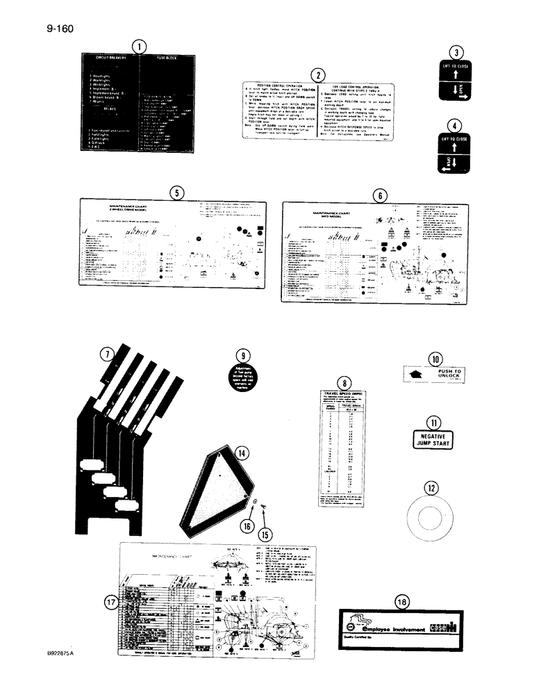 Схема запчастей Case IH 7150 - (9-160) - DECALS, TRACTOR (CONTD) (09) - CHASSIS/ATTACHMENTS