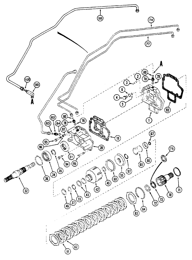 Схема запчастей Case IH 7250 - (6-078) - PTO ASSEMBLY, 1000 RPM (IF EQUIPPED) (06) - POWER TRAIN