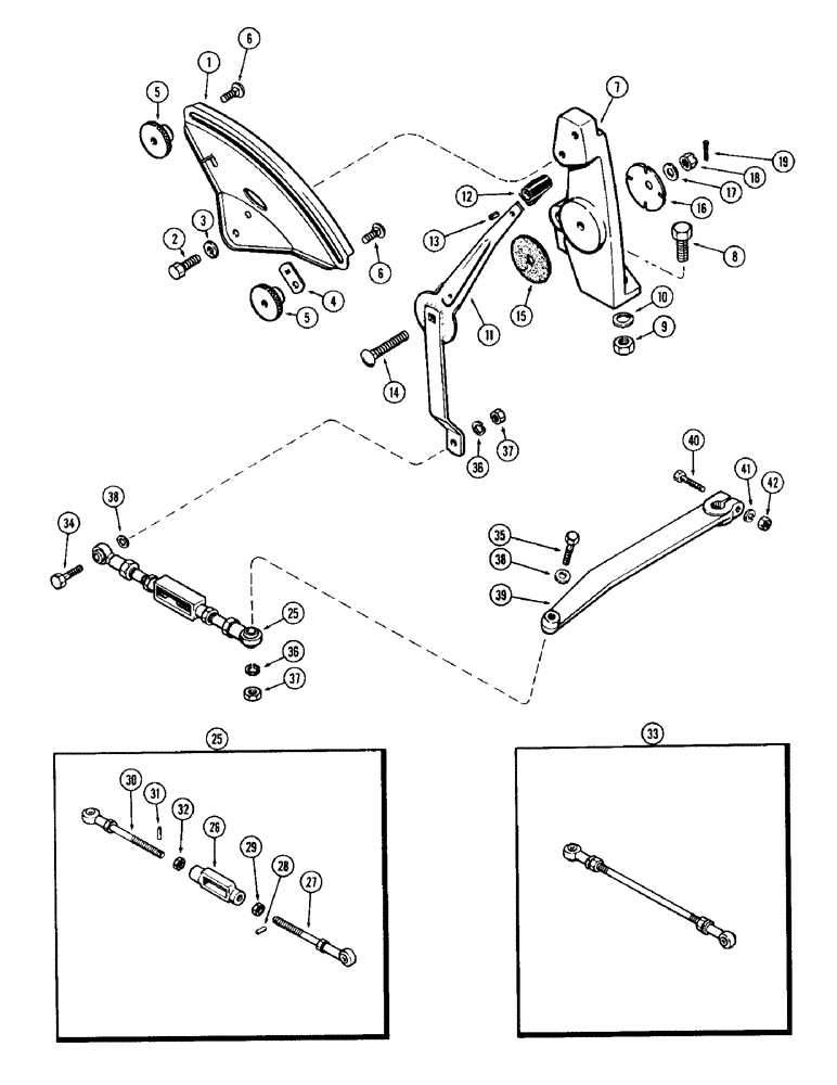 Схема запчастей Case IH 930-SERIES - (128) - DRAFT-O-MATIC CONTROL LINKAGE (06) - POWER TRAIN