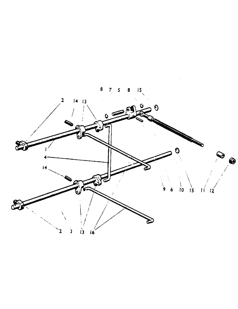 Схема запчастей Case IH 880 - (41) - CONTROL LINKAGE, HYDRAULIC LIFT PUMP (07) - HYDRAULIC SYSTEM