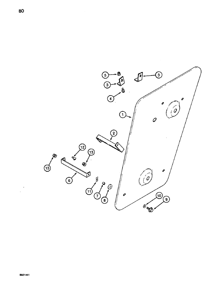 Схема запчастей Case IH 1660 - (080) - FAN DRIVE SHIELD, RIGHT-HAND SIDE (74) - CLEANING