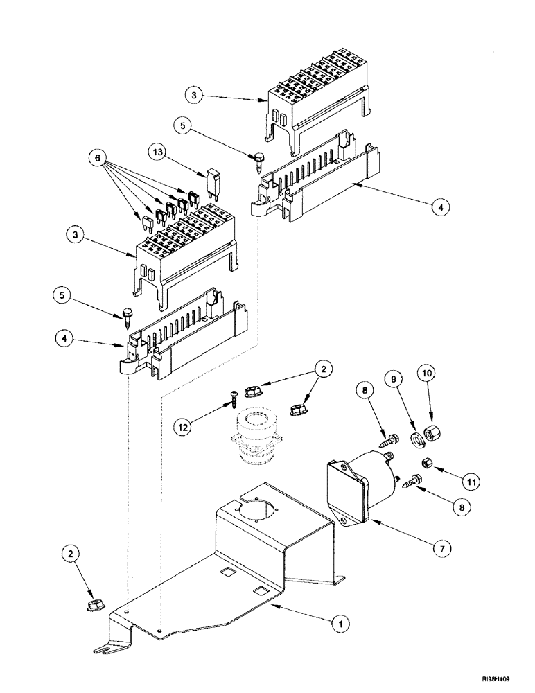 Схема запчастей Case IH MX270 - (4-048) - ELECTRICAL COMPONENT MOUNTING (04) - ELECTRICAL SYSTEMS