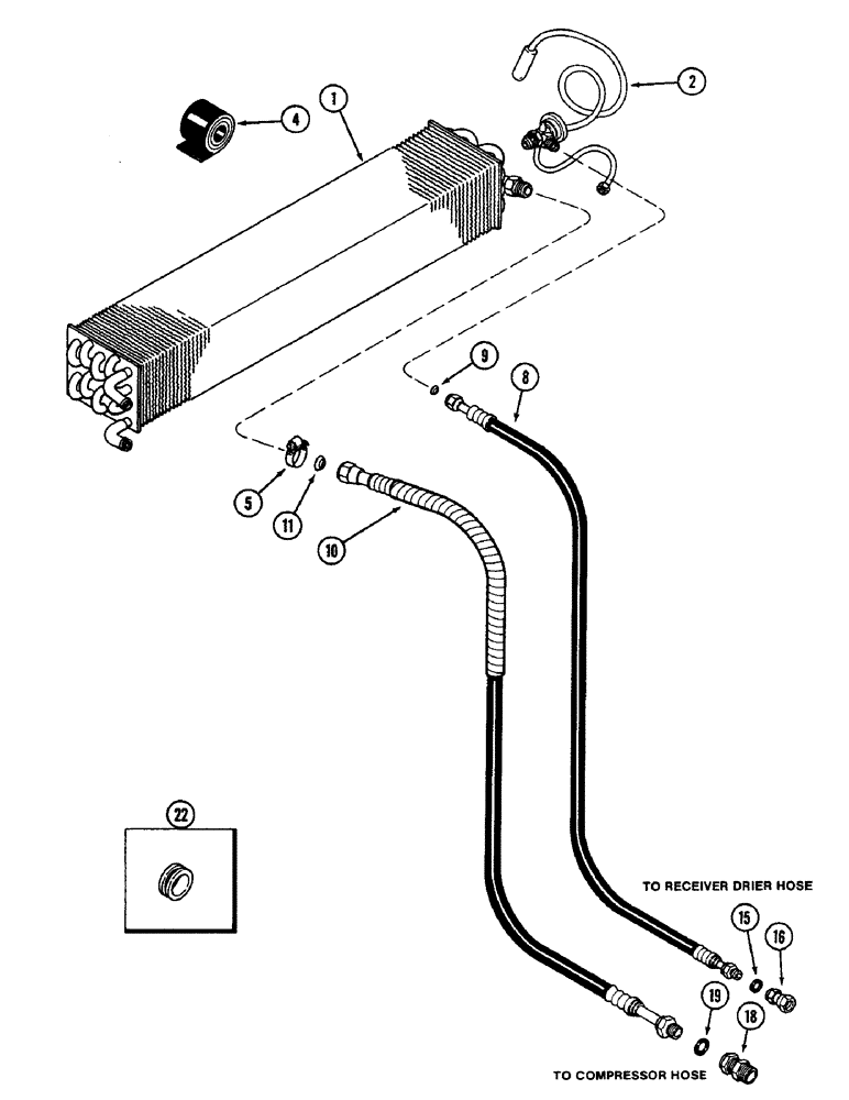 Схема запчастей Case IH 2096 - (9-442) - CAB, AIR CONDITIONING COOLING SYSTEM (09) - CHASSIS/ATTACHMENTS