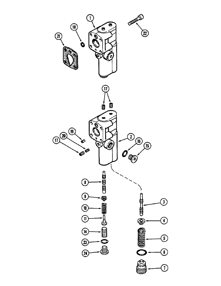 Схема запчастей Case IH 2290 - (8-396) - HYDRAULICS, GEAR AND PISTON PUMP ASSEMBLY, TRANSMISSION SERIAL NUMBER 16210895 AND AFTER (08) - HYDRAULICS