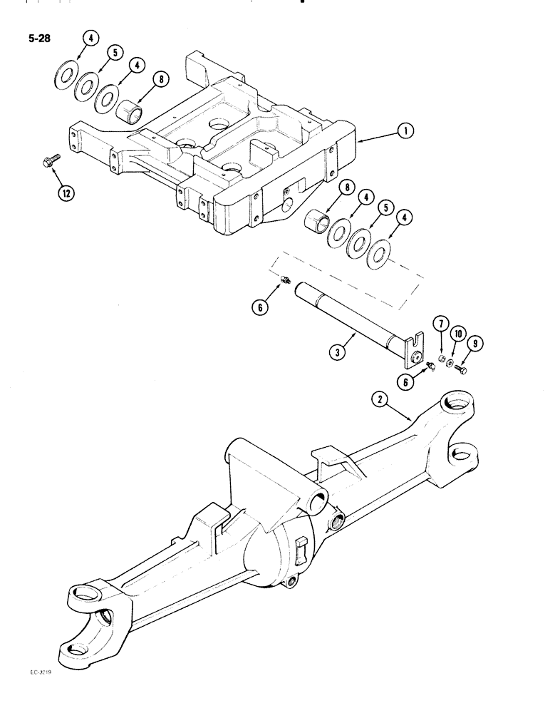 Схема запчастей Case IH 2096 - (5-028) - MFD FRONT AXLE AND SUPPORT (05) - STEERING