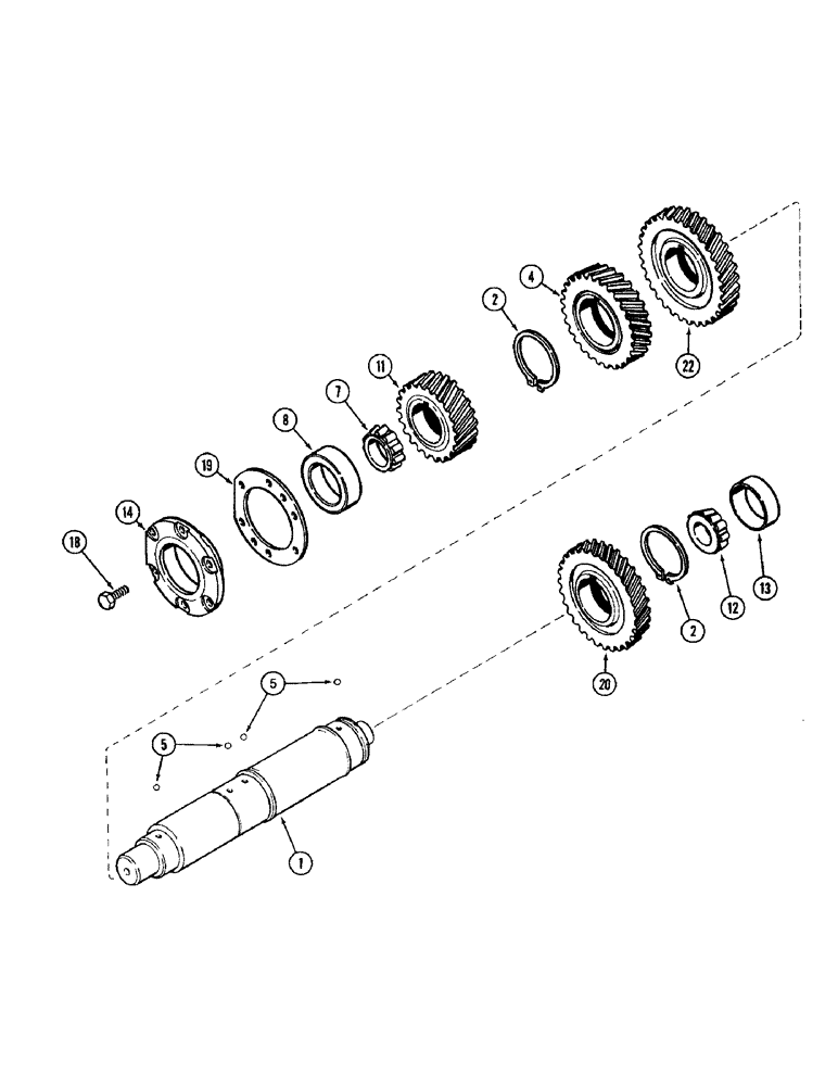 Схема запчастей Case IH 8910 - (6-010) - TRANSMISSION SPEED, COUNTERSHAFT WITHOUT CREEPER (06) - POWER TRAIN