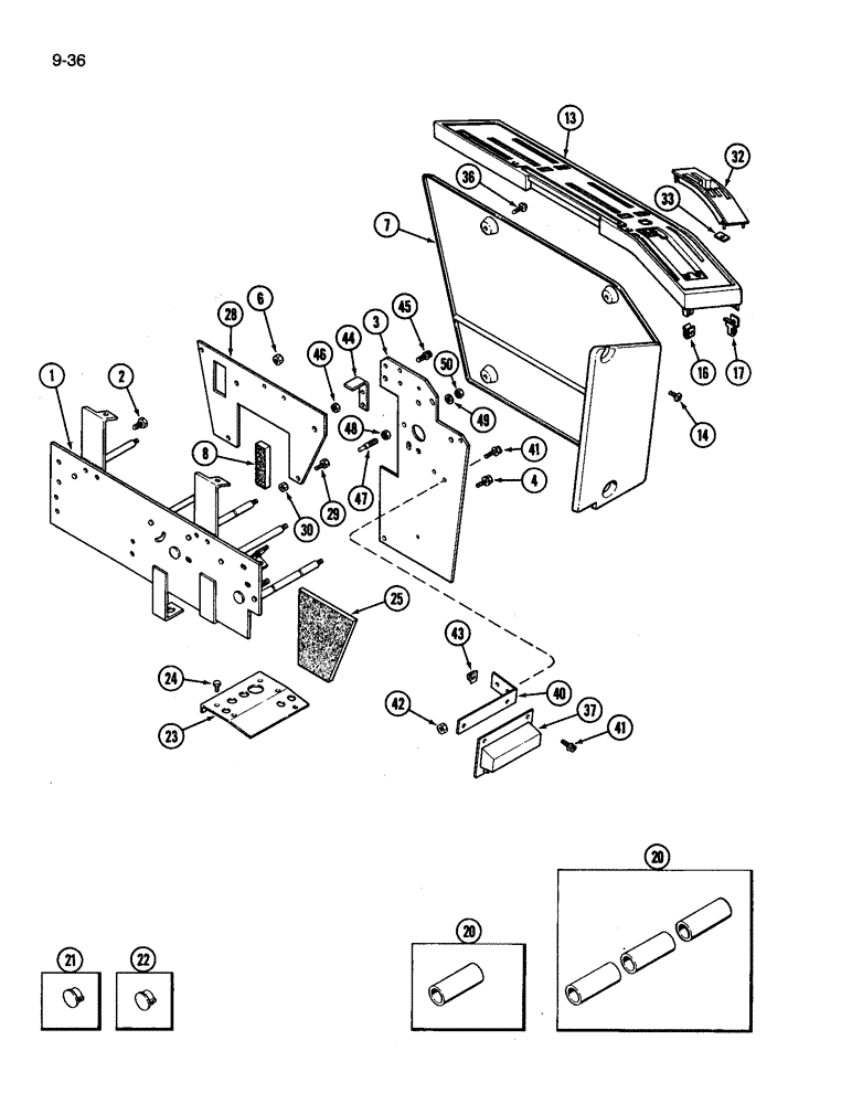 Схема запчастей Case IH 3394 - (9-036) - CONTROL CONSOLE (09) - CHASSIS/ATTACHMENTS