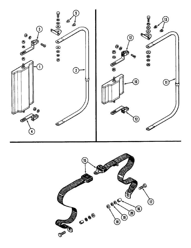 Схема запчастей Case IH 4890 - (9-466) - MIRROR ATTACHMENTS (09) - CHASSIS/ATTACHMENTS