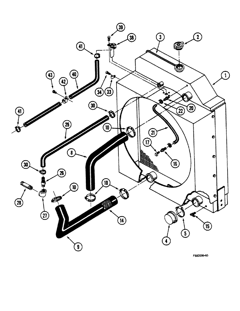 Схема запчастей Case IH 9150 - (2-06) - RADIATOR AND ATTACHING PARTS, L-10 ENGINE (02) - ENGINE