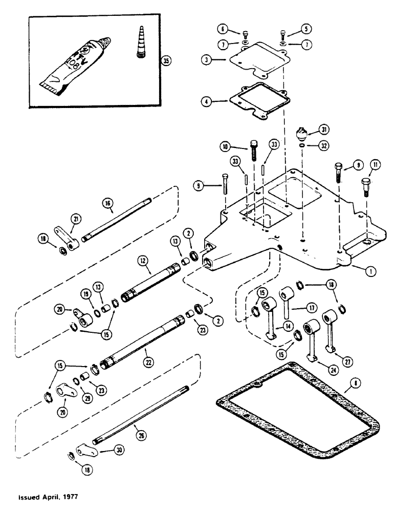 Схема запчастей Case IH 1175 - (110) - GEAR SHIFT COVER, LEVERS AND SHAFTS (06) - POWER TRAIN