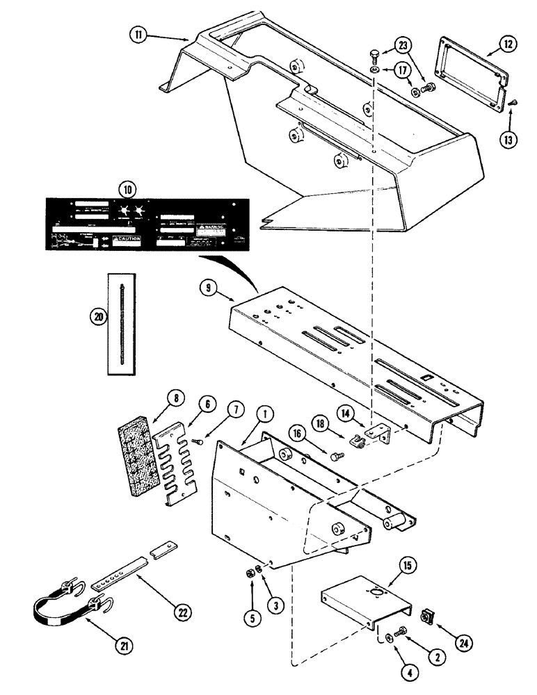 Схема запчастей Case IH 4690 - (9-354) - OPERATORS CONSOLE, PRIOR TO P.I.N. 8860450 (09) - CHASSIS/ATTACHMENTS