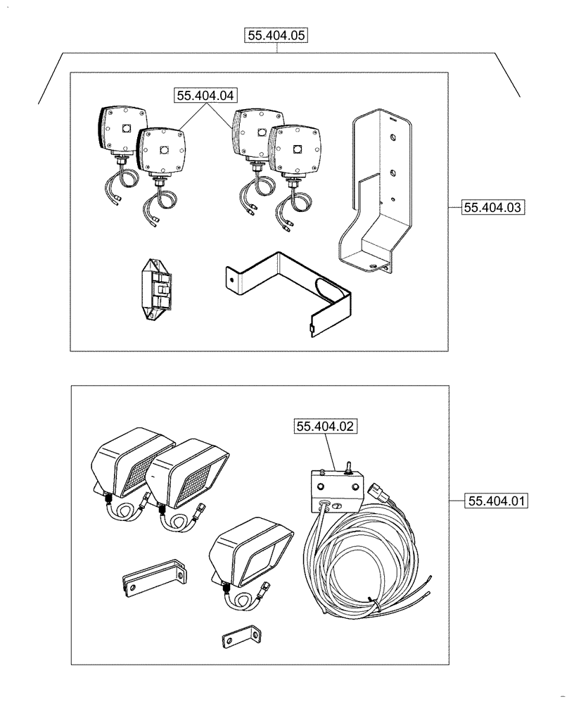 Схема запчастей Case IH SB551 - (00.000.55) - PICTORIAL INDEX, ELECTRICAL (00) - GENERAL & PICTORIAL INDEX