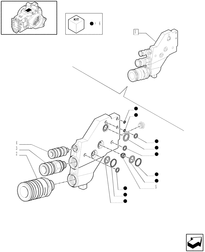 Схема запчастей Case IH PUMA 210 - (1.82.7/05A) - POWER BEYOND VALVE - BREAKDOWN (07) - HYDRAULIC SYSTEM