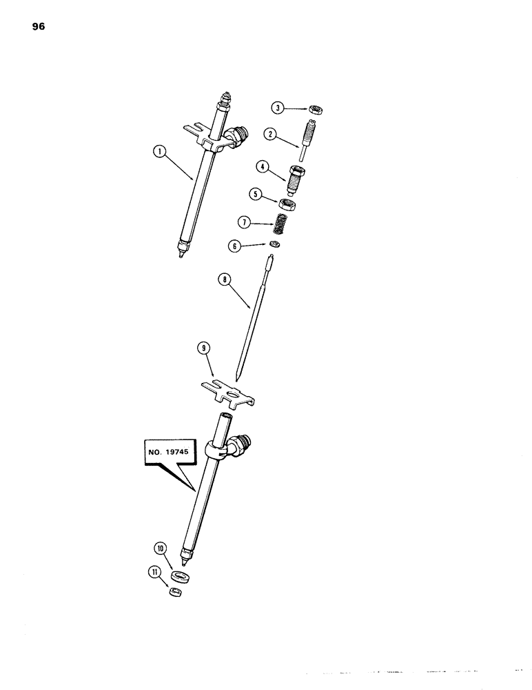 Схема запчастей Case IH 451BDT - (096) - FUEL INJ. NOZZLE, ENGINE L/FUEL DEVICE, 504BDT & 451BDT TURBOCHARGED ENG. W/O OIL COOLED PISTONS, B (03) - FUEL SYSTEM