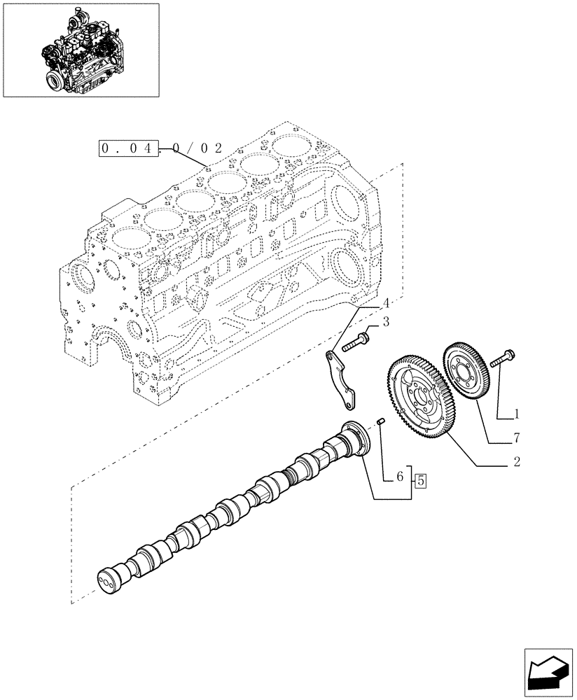 Схема запчастей Case IH MAXXUM 140 - (0.12.0/03) - CAMSHAFT TIMING CONTROL (STD + VAR.330003-332115-332116) (01) - ENGINE