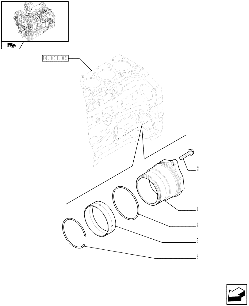 Схема запчастей Case IH F4DFE613C A005 - (10.114.02) - POWER TAKE OFF (10) - ENGINE