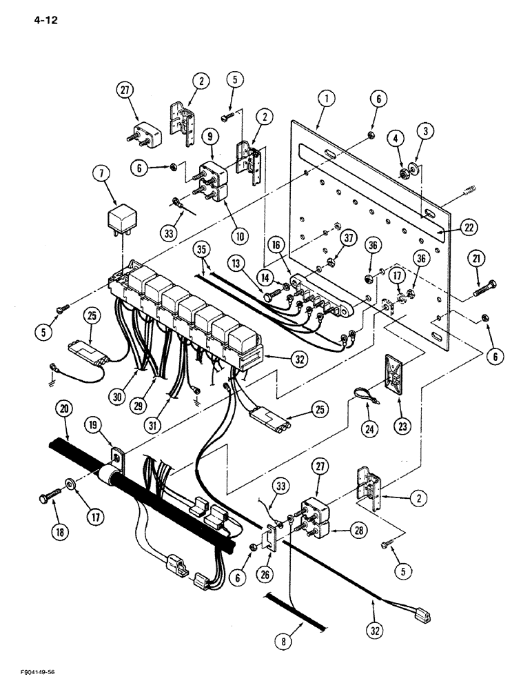 Схема запчастей Case IH 9280 - (4-12) - SYSTEMS CIRCUIT BREAKERS AND SOLENOIDS (04) - ELECTRICAL SYSTEMS