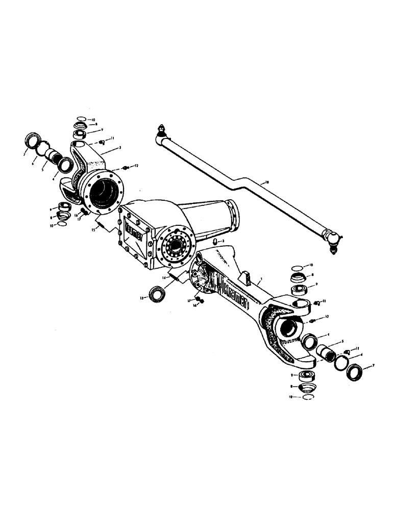 Схема запчастей Case IH 1210 - (08) - AXLE CASE AND FITTINGS (06) - POWER TRAIN