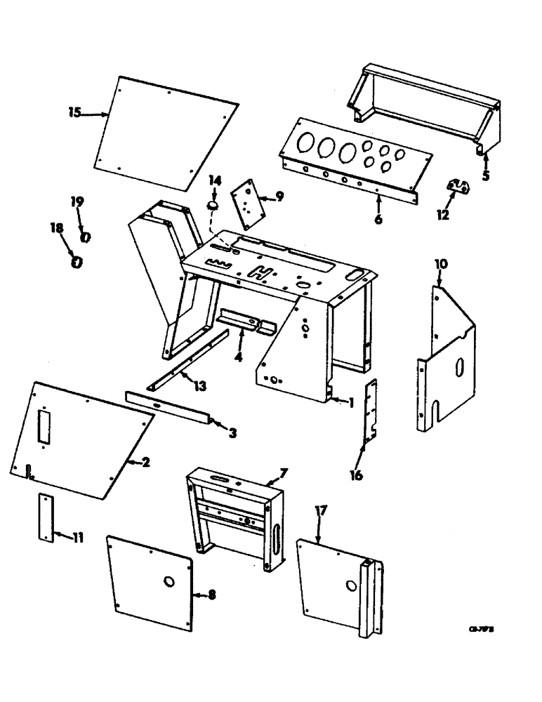 Схема запчастей Case IH 915 - (M-08) - SEAT, OPERATORS PLATFORM & MISC., OPERATORS CONTROL CONSOLES (10) - OPERATORS PLATFORM