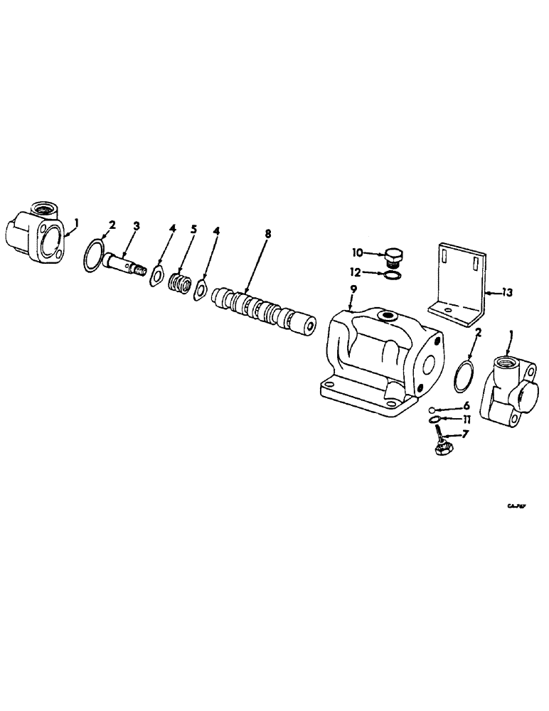 Схема запчастей Case IH 615 - (10-33) - HYDRAULICS, STEERING VALVE (07) - HYDRAULICS