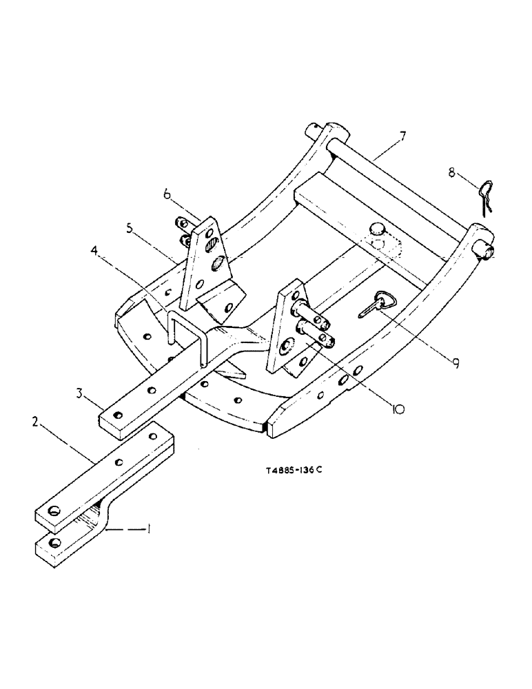 Схема запчастей Case IH 276 - (6-04) - DRAWBAR ATTACHMENTS (09) - CHASSIS