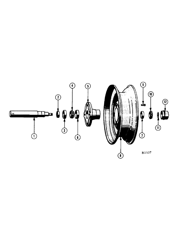 Схема запчастей Case IH 200 - (44) - WHEELS AND SPINDLES, BEFORE SERIAL NO. 8223051 